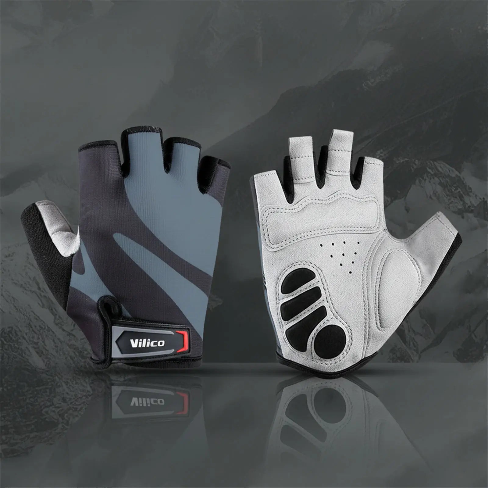 Cycling Gloves for Men and Women Half Finger Anti Slip Shock Absorption Outdoor Sports Spring Summer Peaceful Pleasures Health and Wellness