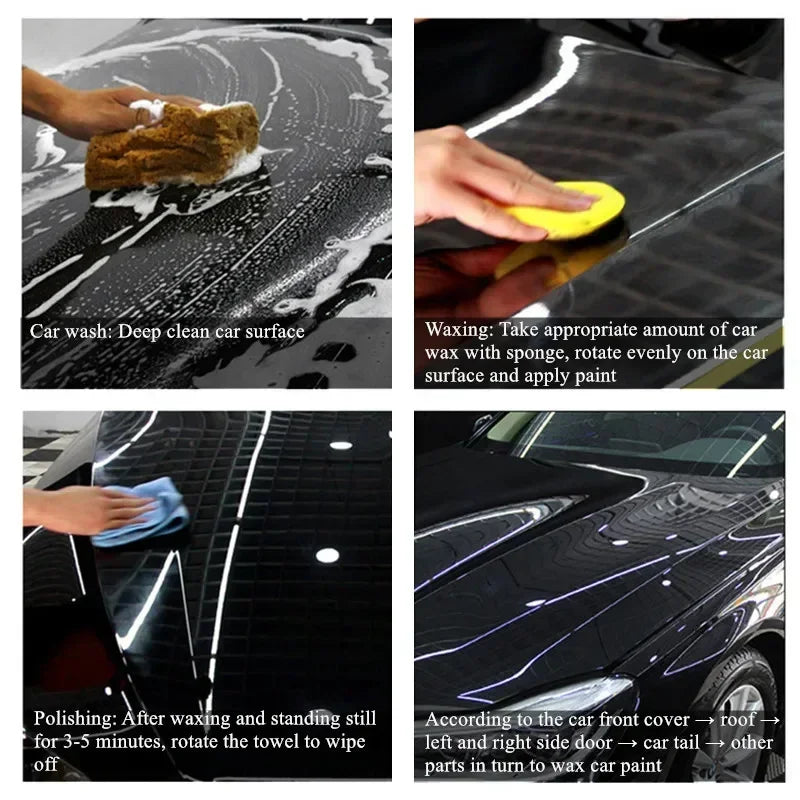 Car Wax Crystal Plating Set Hard Glossy Wax Layer Covering Paint Surface Coating Formula Waterproof Film Car Polish Peaceful Pleasures Health and Wellness