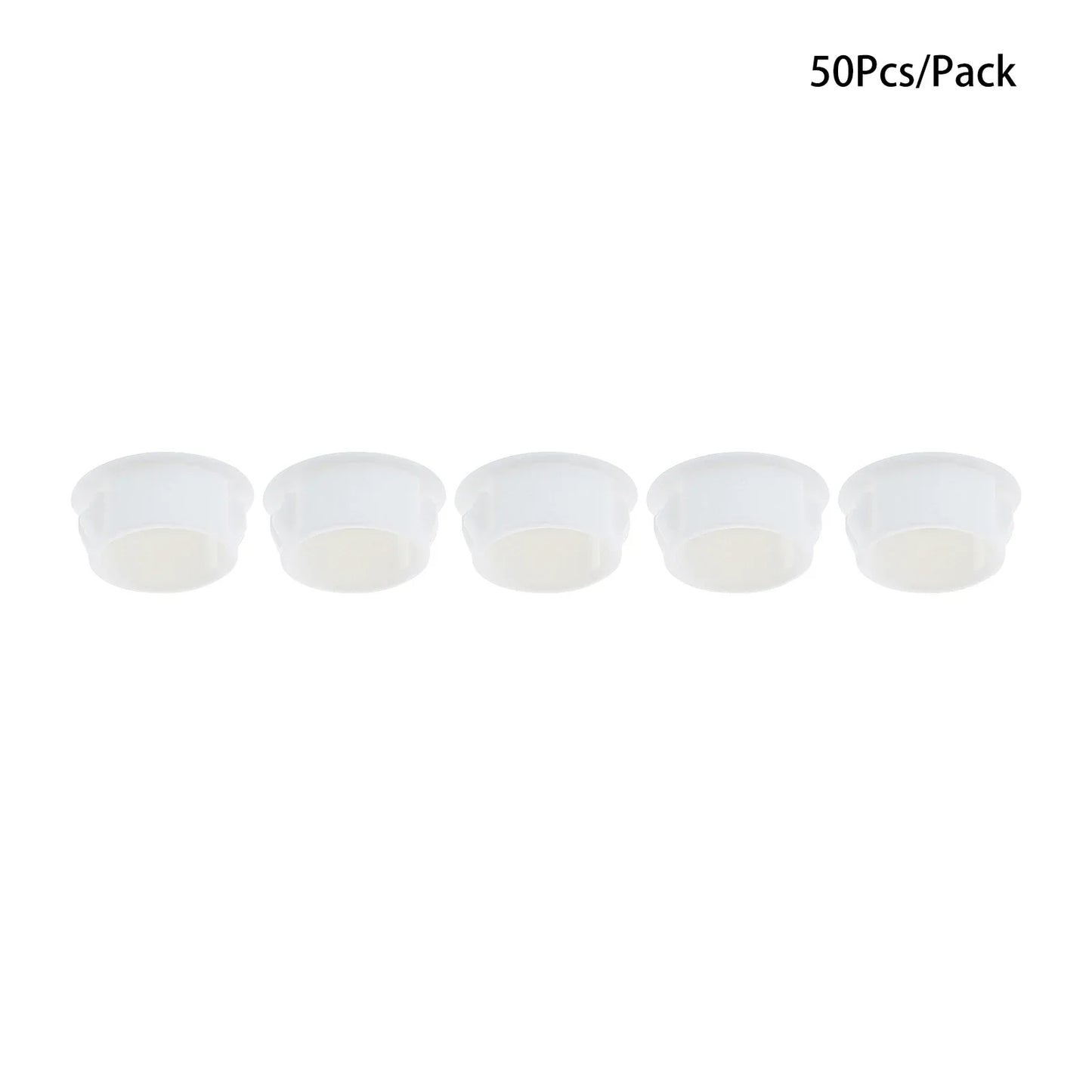 50Pcs Plastic Blanking End Caps Hole Plugs 5mm–32mm Black/White