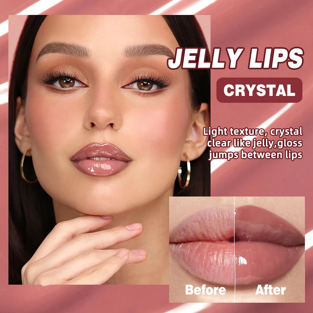 QIBEST Crystal Lip Balm Moisturizing Lip Gloss Oil Jelly Lipgloss Long Lasting Liquid Lipstick Hydrating Tinted Lip Serum Makeup Peaceful Pleasures Health and Wellness