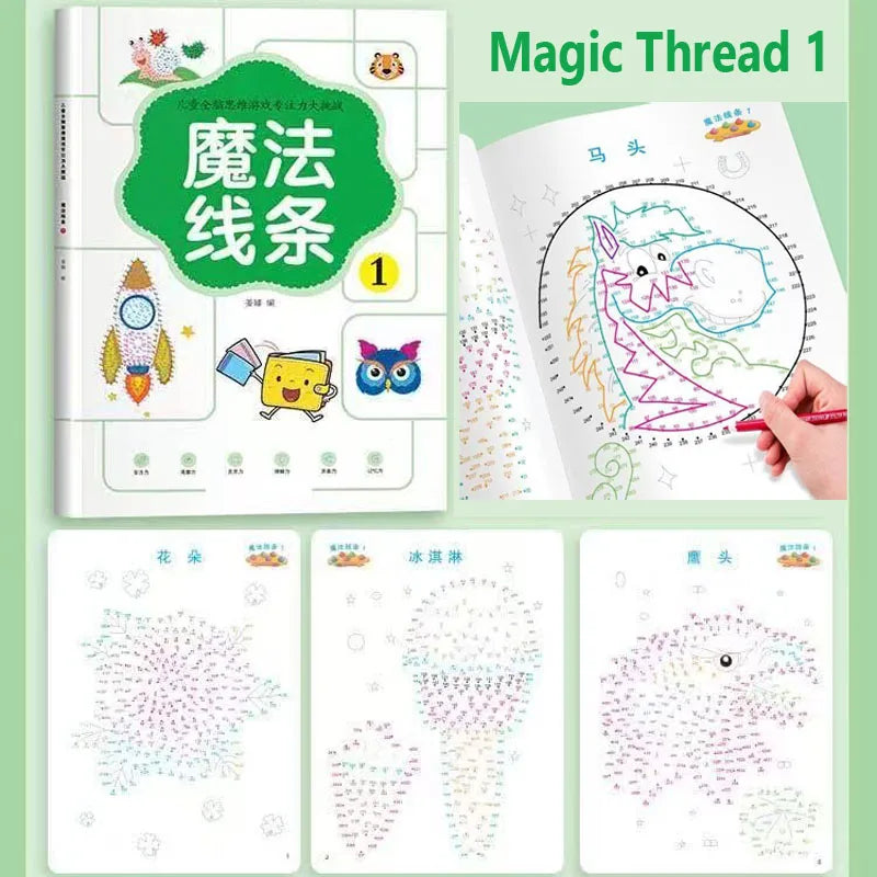 Magic Lines Tracing Workbook Pen Control Kids Painting Puzzle