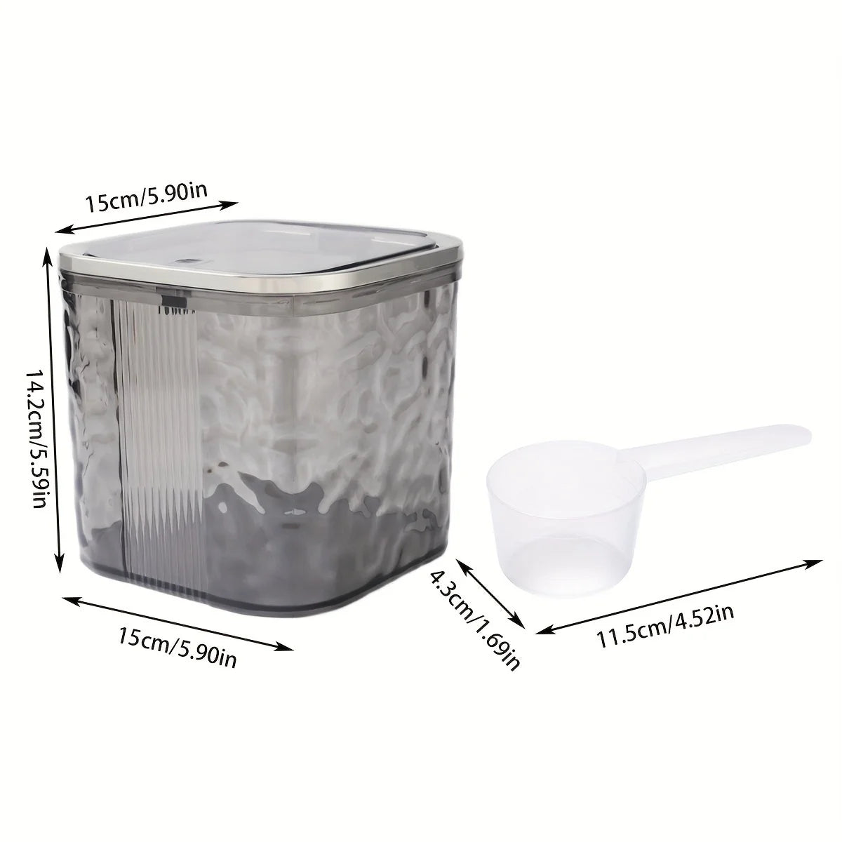 Laundry & Dishwasher Pods Container – Waterproof Square PET Storage Box for Laundry Room Organization