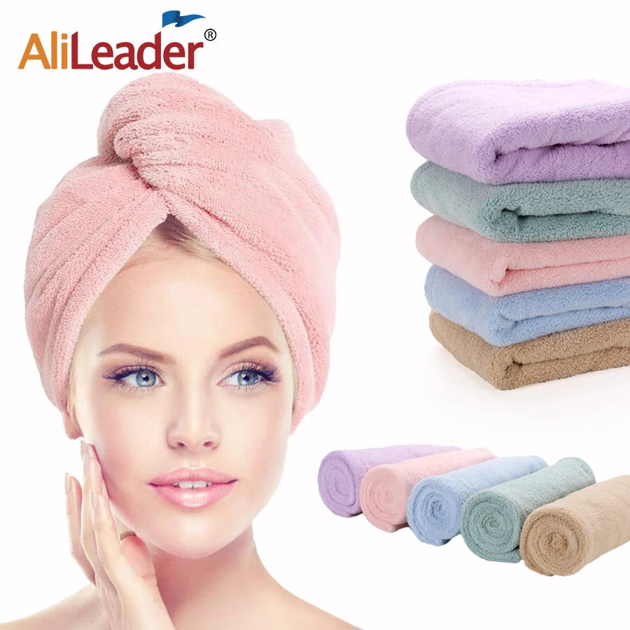 Hair Drying Towel For Long Hair Microfiber Hair Towel Wrap For Curly Thick Hair Super Water Absorbent Quick Dry For Women Girls Peaceful Pleasures Health and Wellness