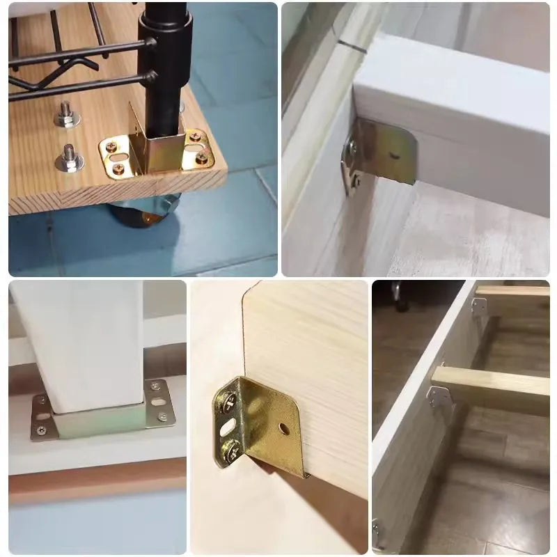 U-Shaped Metal Bed Frame Bracket Rail Hook Connector – 2 Pack