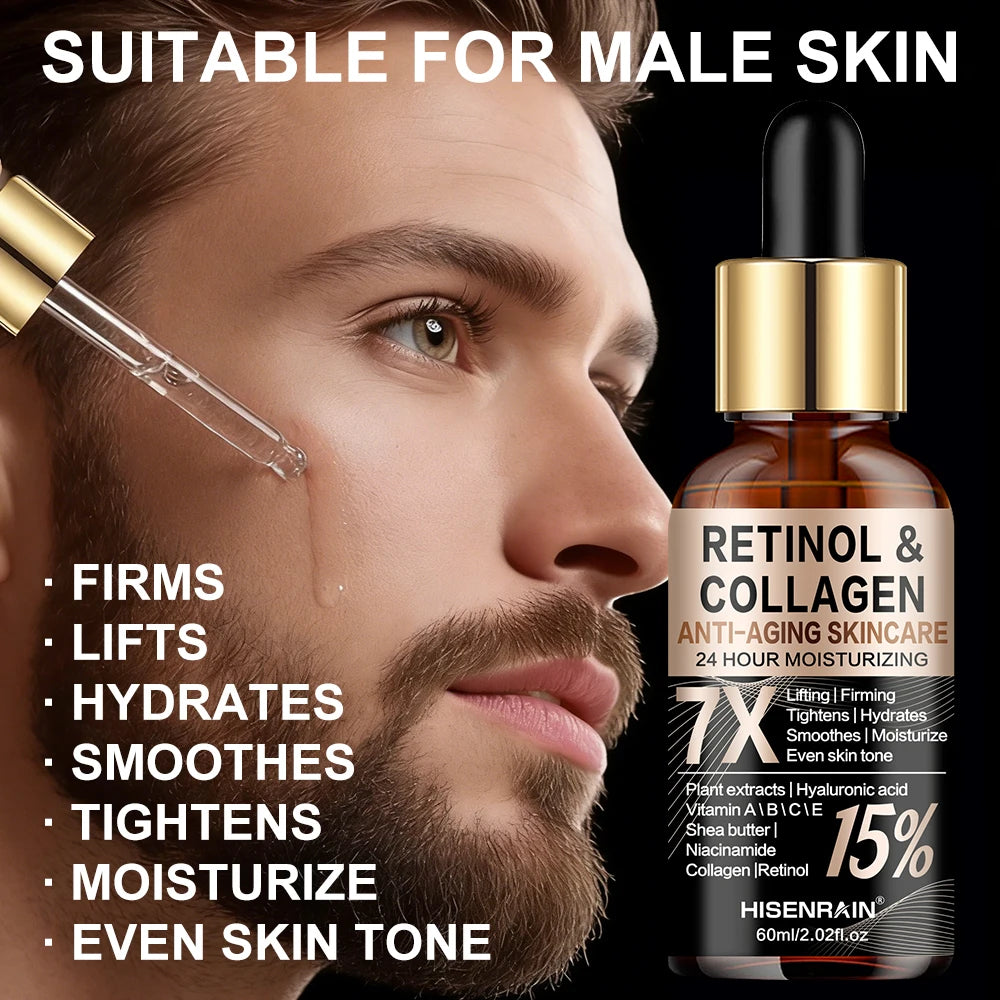 HISENRAIN Retinol Collagen Face Serum - Anti-Aging Intense Moisturizer, Reduce Wrinkles Fine Lines & Firm Skin. Peaceful Pleasures Health and Wellness