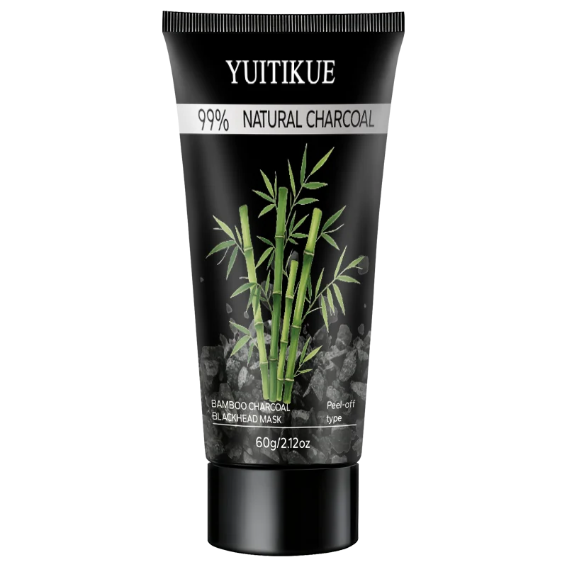 YUITIKUE Bamboo Charcoal Blackhead Mask 60g 99% Natural Charcoal Peel-off Mask for Deep Cleansing Peaceful Pleasures Health and Wellness 1pc