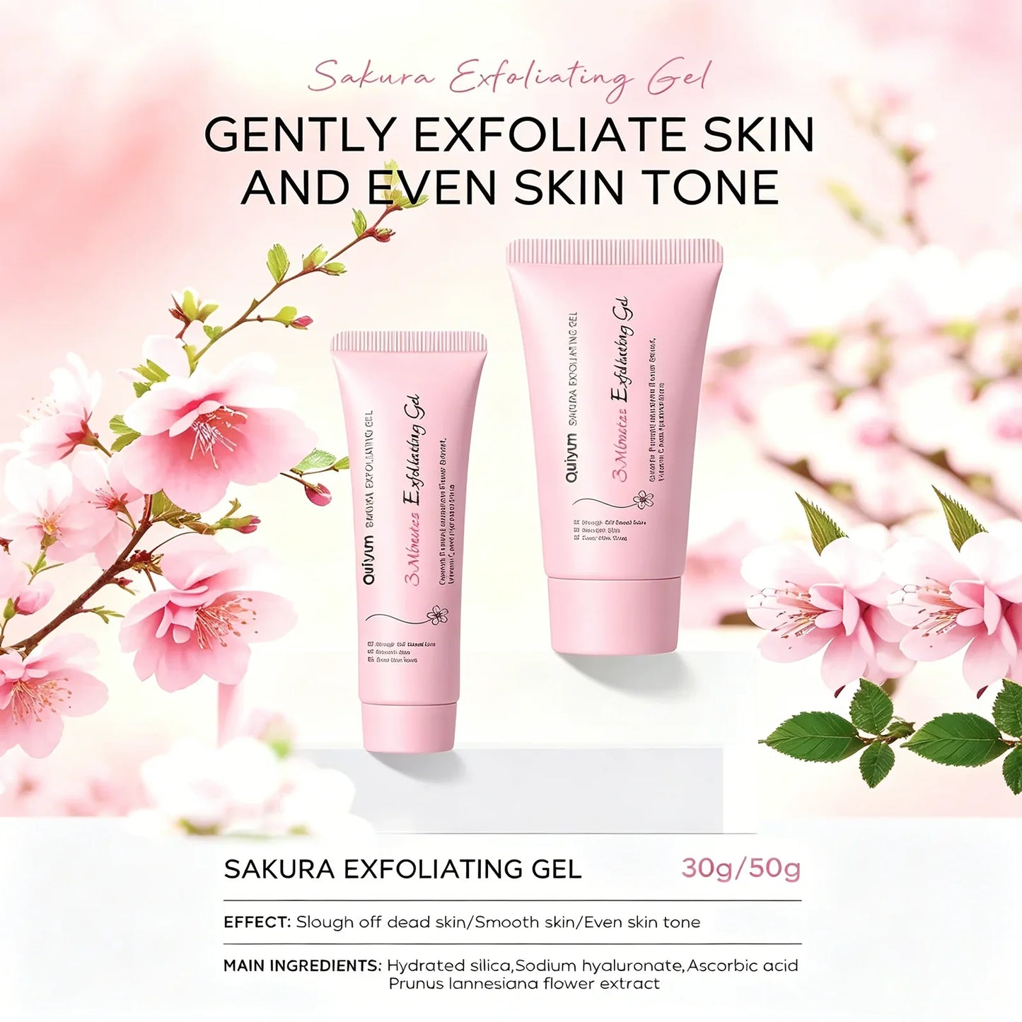 LAIKOU Sakura Exfoliating Peeling Gel – Deep Clean & Glow