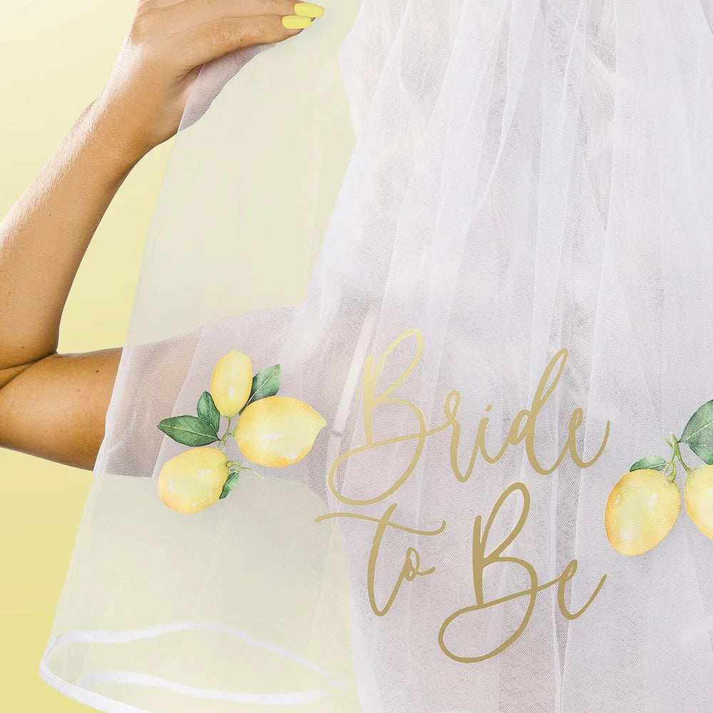 Lemon Bride To Be Veil | Bachelorette & Bridal Shower Gift