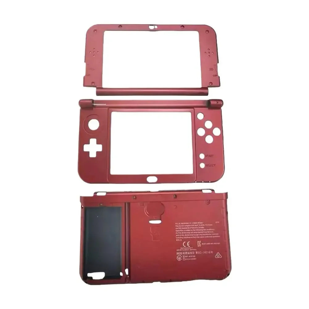 For NEW 3DS XL Replacement Complete Housing Case Set Middle Housing Shell Hinge Part Bottom Middle Shell Cover Plastic Frame Peaceful Pleasures Health and Wellness Red