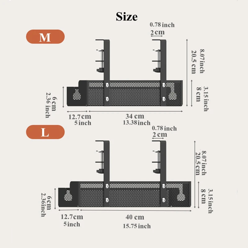 Under Desk Cable Management Tray | Metal Wire Organizer
