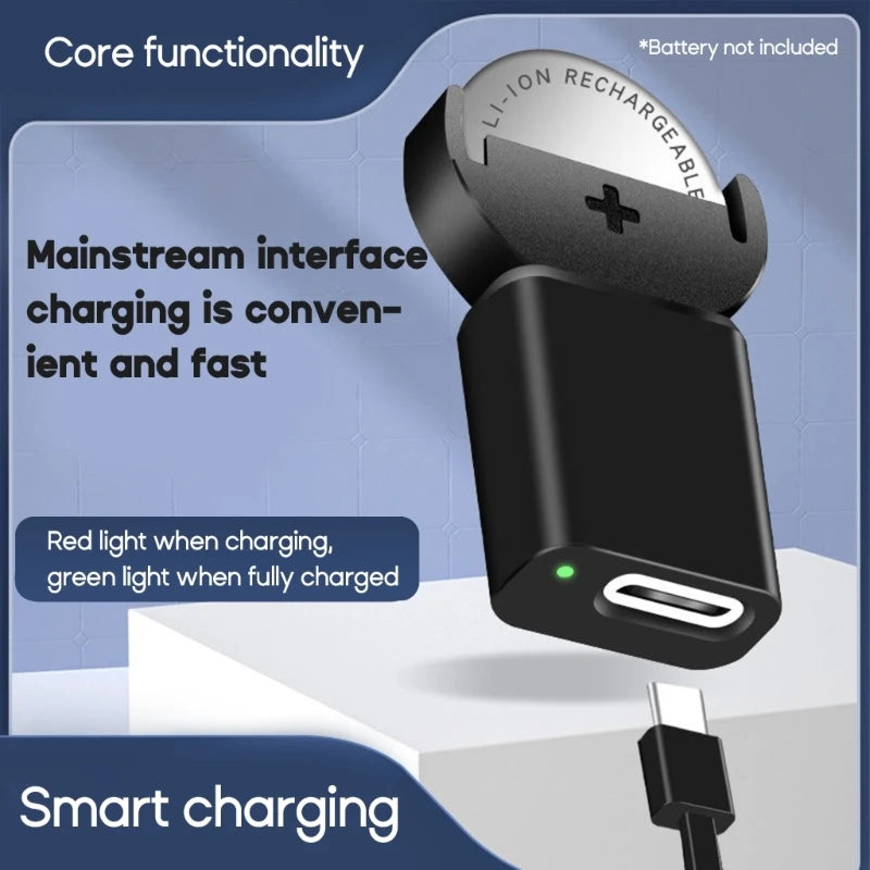 New For LIR2032 LIR1632 LIR2025 LIR2016 LIR2032H Batteries Long-Lasting Type-C Lithium Coin Charger Widely Charging Peaceful Pleasures Health and Wellness