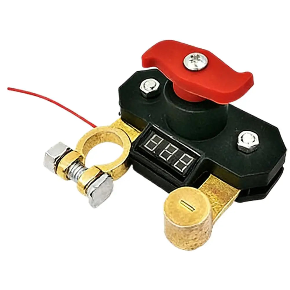 12V-24V Car Battery Disconnect Switch with Digital Voltmeter, 180° Rotatable Power Cut-Off Kill Switch for Car Truck RV Boat ATV Peaceful Pleasures Health and Wellness B
