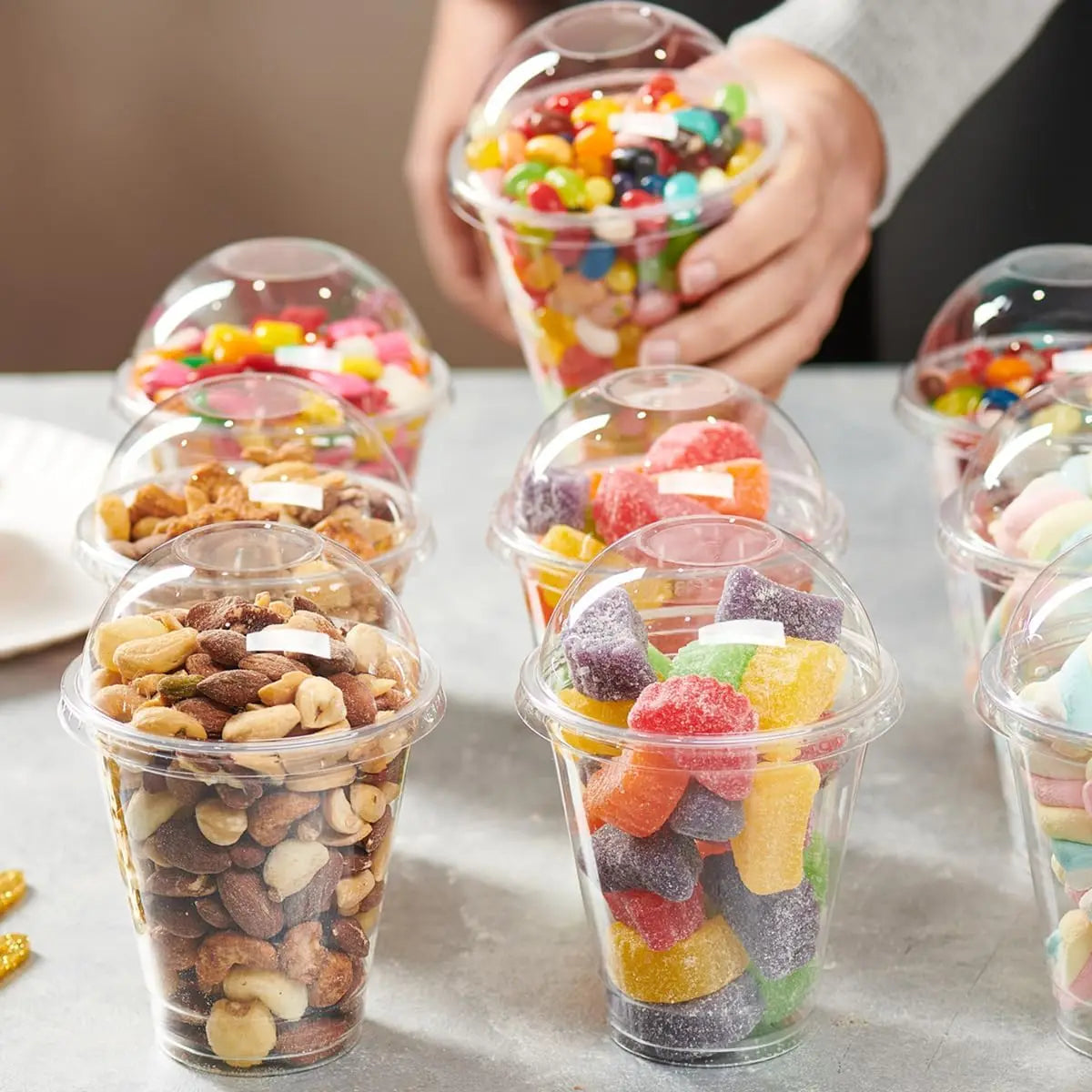 12OZ Clear Cups Disposable Party Cups Parfait Crystal for Pudding Ice Cream Cupcake Iced Coffee Smoothie Juice Soda Cocktail Peaceful Pleasures Health and Wellness