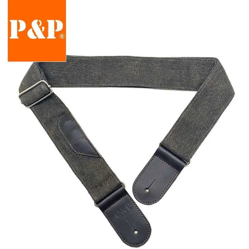 Leather Denim Guitar Strap Acoustic Electric Vintage Fashion Shoulder