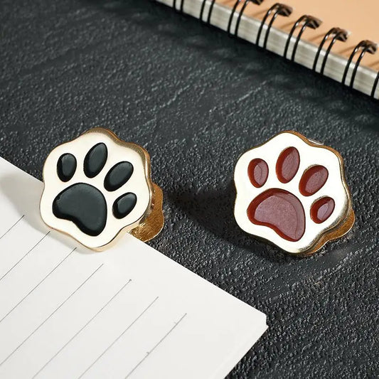 Cute Cat Paw Metal Binder Clips Student Paper File Organizer Note Photo Clip Office Desk Bill Storage Decorative Clips Peaceful Pleasures Health and Wellness