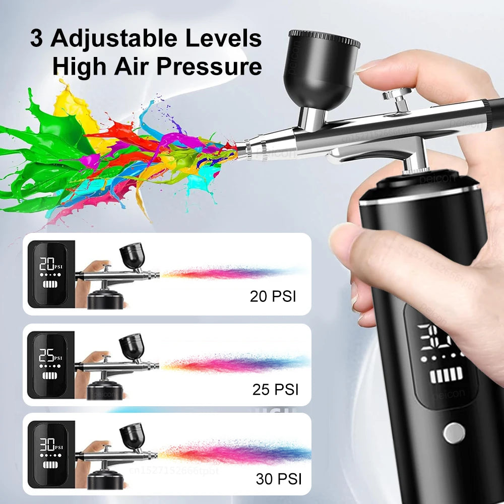 Airbrush with Compressor Portable Airbrush Painting Mini Spray Gun for Painting Paint Crafts Airbrush Compressor Paint Spray Gun Peaceful Pleasures Health and Wellness