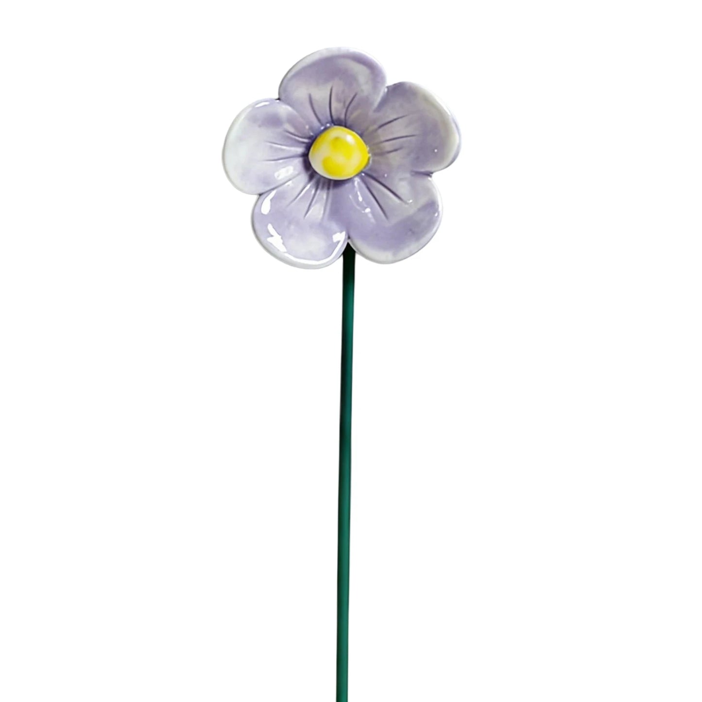 Ceramic Pollinator Water Bowl with Ground Stake Artificial Flowers Bee Bowl Stylish Bee Watering Station for Summer Garden Decor Peaceful Pleasures Health and Wellness PURPLE