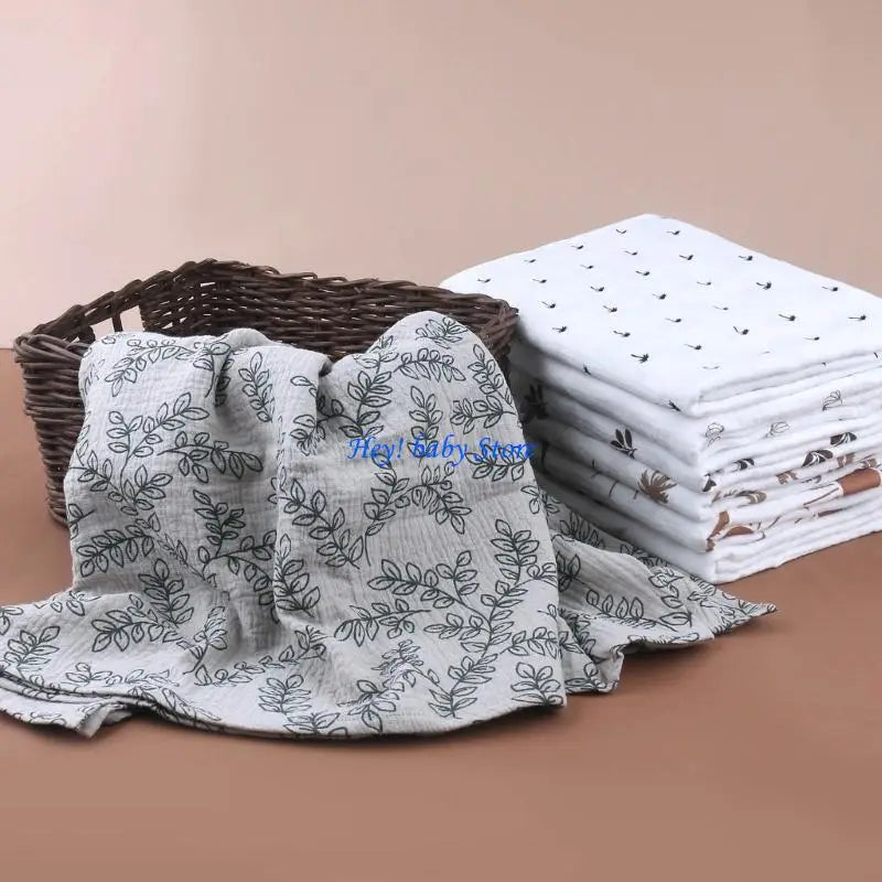 Muslin Swaddle Blanket Newborn | Soft Cotton Bamboo 33"