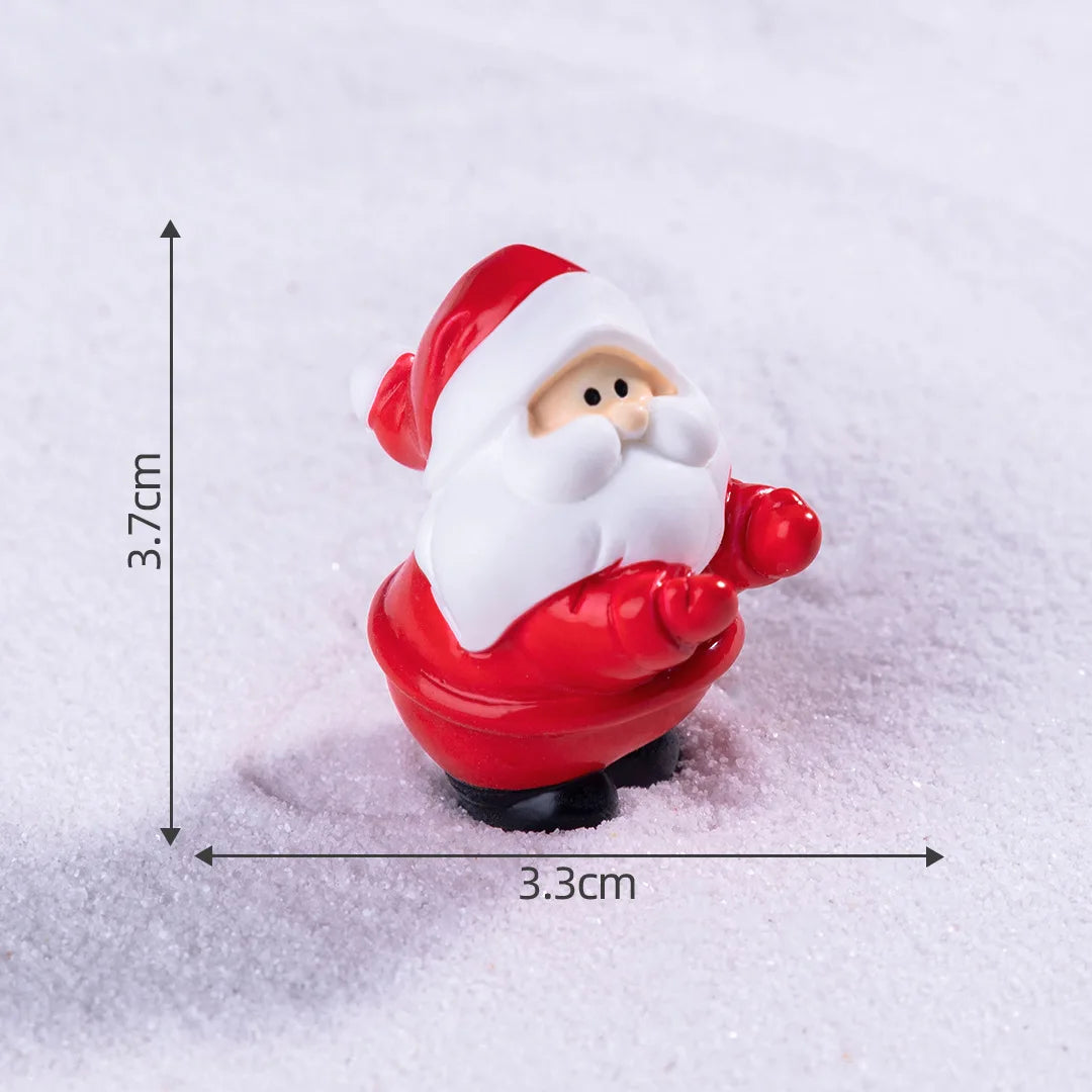 Creative Mini Santa Claus Elk Snowman Christmas Tree Resin Car Home Ornaments Micro Landscape Decoration DIY Accessories Gifts Peaceful Pleasures Health and Wellness 1