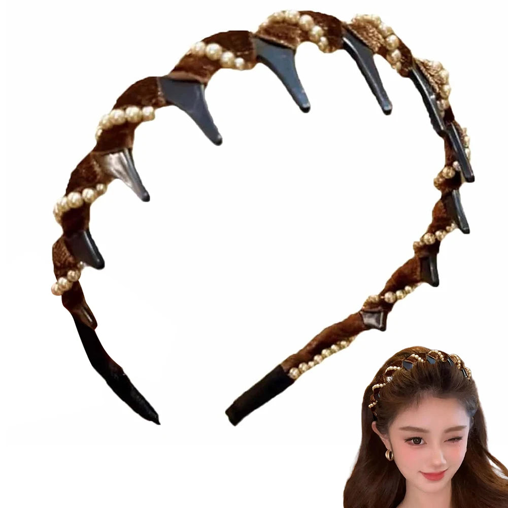 Velvet Sparkling Diamond Hairband for Women – Anti-Slip Hair Hoop Headband Peaceful Pleasures Health and Wellness 1PC 1 france