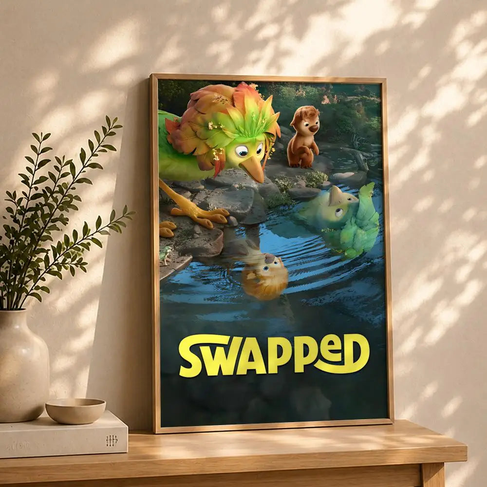 Movie-Swapped HD Self-Adhesive Waterproof Wall Art Poster Wall Art Poster Peaceful Pleasures Health and Wellness White4 40X50cmNoframe