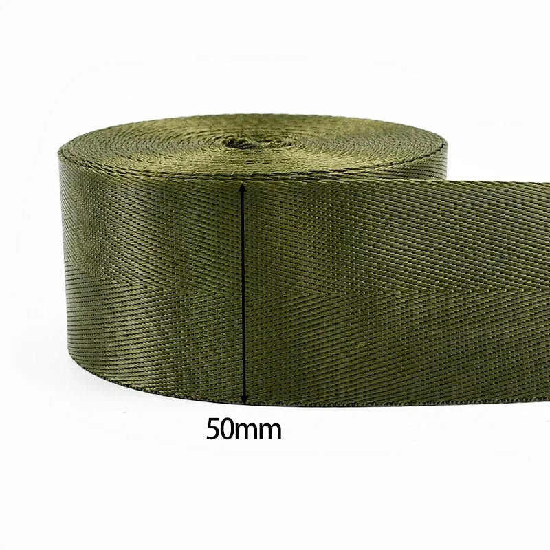 20/25/32/38/50mm ArmyGreen Nylon Webbing for Bag Strap 5Meters Dog Collar Ribbon Tapes Luggage Belt Bias Binding Sewing Trims Peaceful Pleasures Health and Wellness RD001-ArmyGreen-50mm