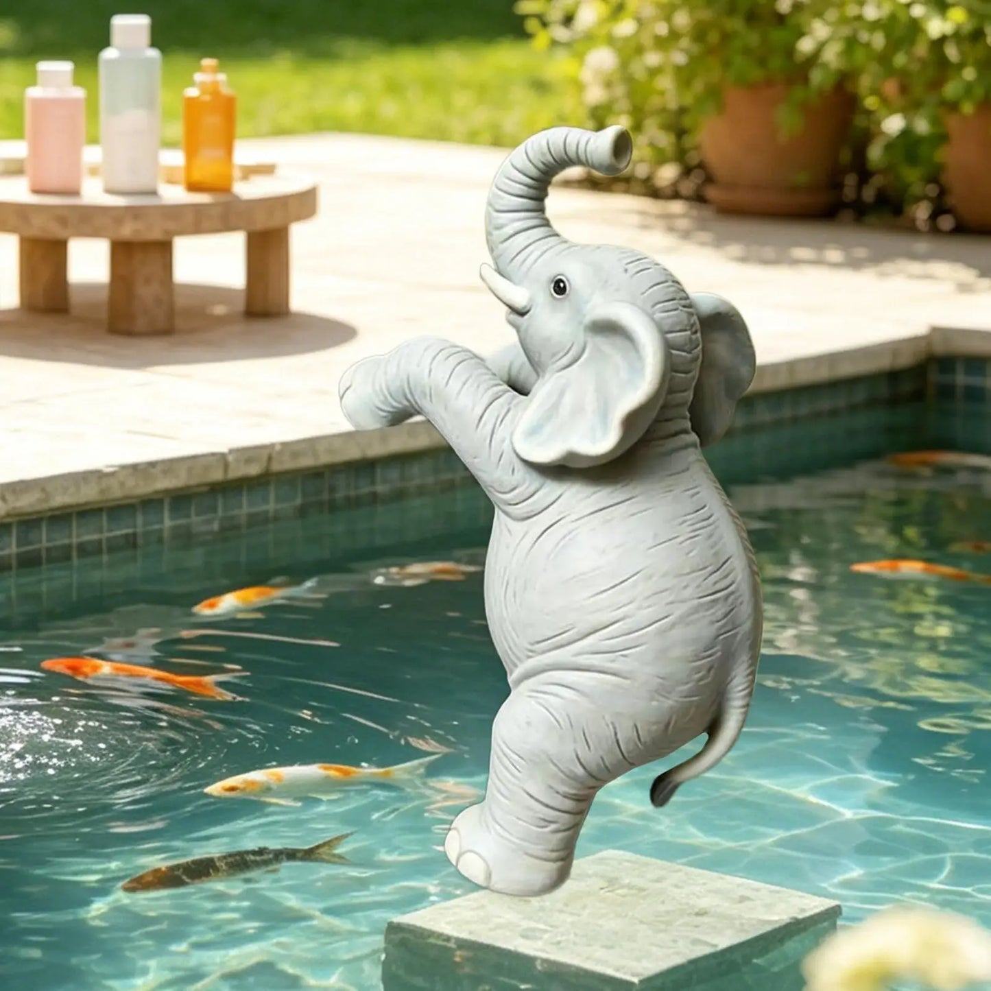 Plant Pot Decorations Resin Decorative Resin Figurine Yard Art Animal Planter Pot Decoration For Patio Garden Terrarium Lawn Peaceful Pleasures Health and Wellness