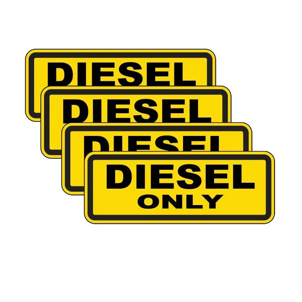 pack of 4 65mm x 25mm Diesel Only Petrol Fuel Stickers Peaceful Pleasures Health and Wellness