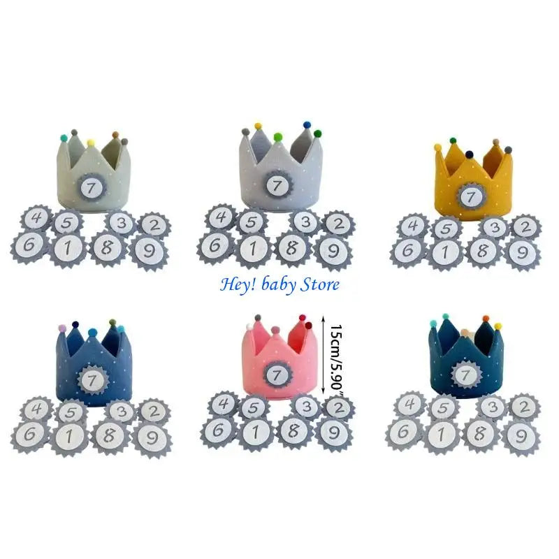 Kids Birthday Crown Hat Photo Props – Boys & Girls Party