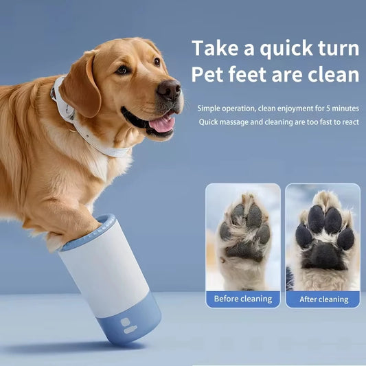 Automatic Electric Pet Paw Cleaner Portable Low Noise Waterproof Cup for Small and Medium Pets Peaceful Pleasures Health and Wellness