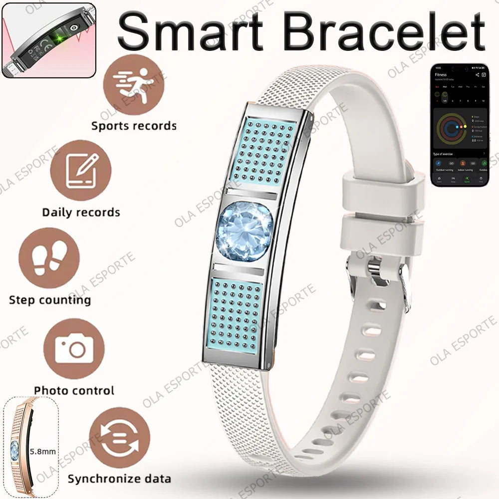 2026 New Fashion Women Smart Bracelet Sport Modes Fitness Tracker Heart Rate Health Monitor IP68 Waterproof Smart Watch Men Hw12 Peaceful Pleasures Health and Wellness Silver