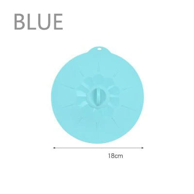Reusable Silica Gel Spill Stopper Cover Universal Silicone Food Bowl Pot Lid Silicone Cover Pan Cooking Kitchen Accessories DC05 Peaceful Pleasures Health and Wellness BLUE-2