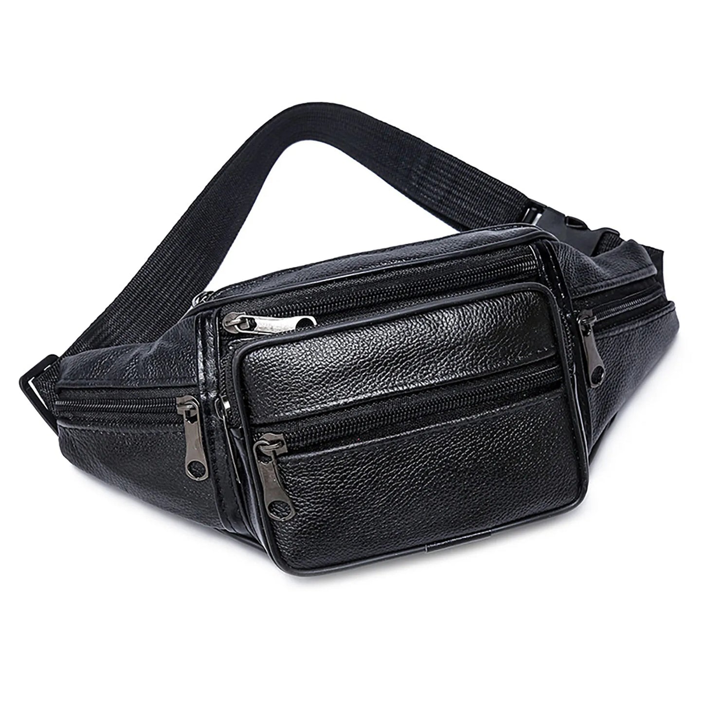 Unisex Crossbody Bags Fanny Pack Multi-pocket Shoulder Bag with Zipper Closure Gifts for Men Women Cross Body Peaceful Pleasures Health and Wellness Black
