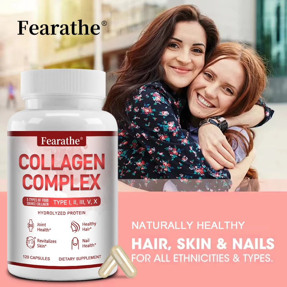 Multiple Collagen - Supports Skin, Hair, Nails and Joints Health, Support Cell Health, Anti-aging, Antioxidant, Women & Men Peaceful Pleasures Health and Wellness