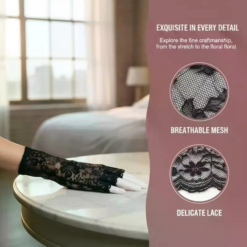 Women's Lace Fingerless Gloves – Bridal, Party & Cosplay