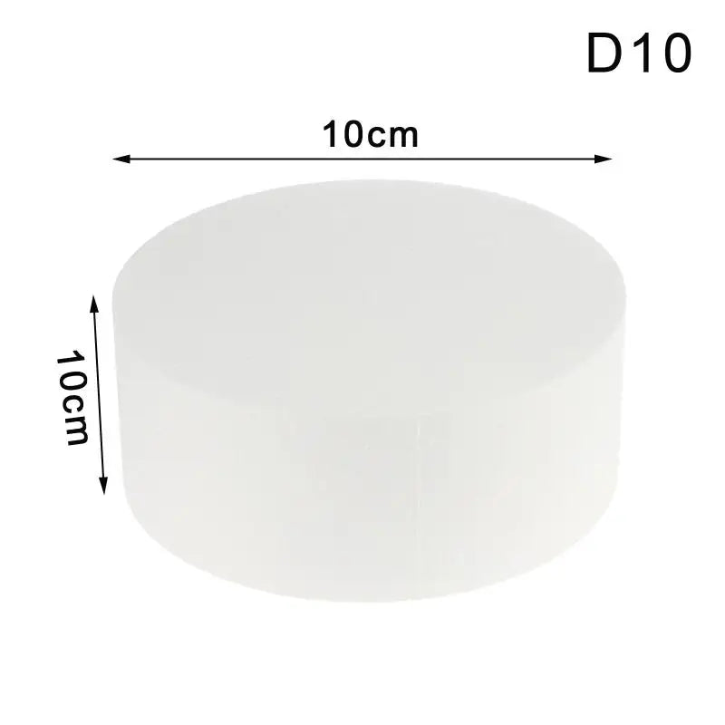 4/6/8/10 Inch Cake Foam Mould PS Foam Flower Decor Cake Dummy Practice Sugarcraft Model DIY Decorations Peaceful Pleasures Health and Wellness D 25x10cm