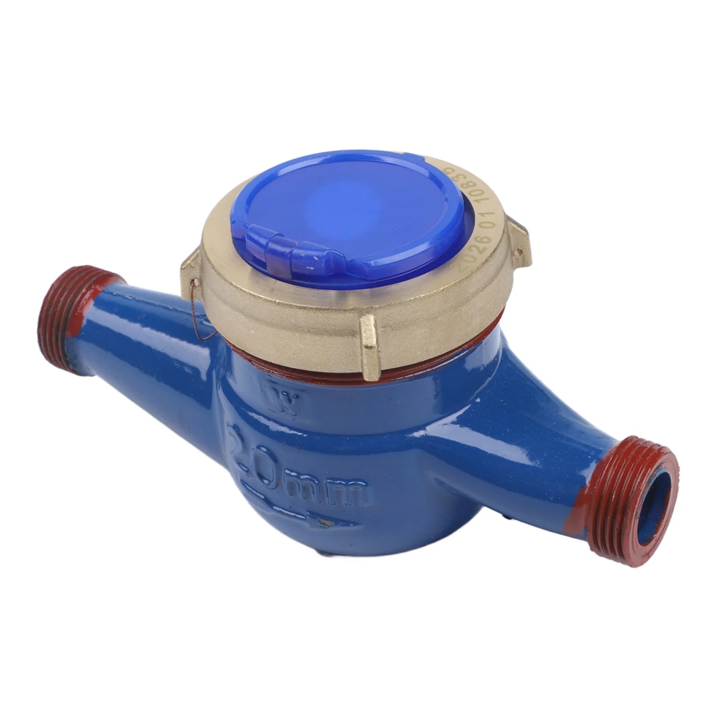 DN20 Dry-type Water Meter Copper Housing Sealed Long Life Residential