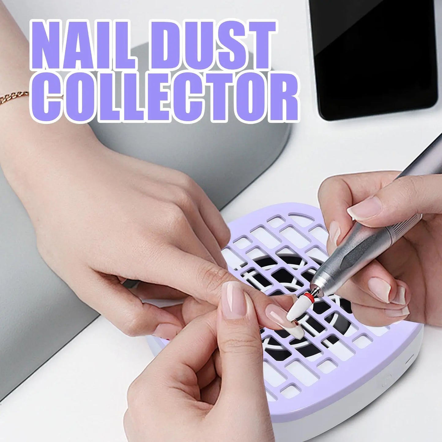 Nail Dust Collector – Low Noise, Powerful Suction Manicure Tool