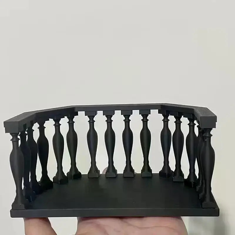 European Miniature Balcony with Railing | Dollhouse DIY Decor