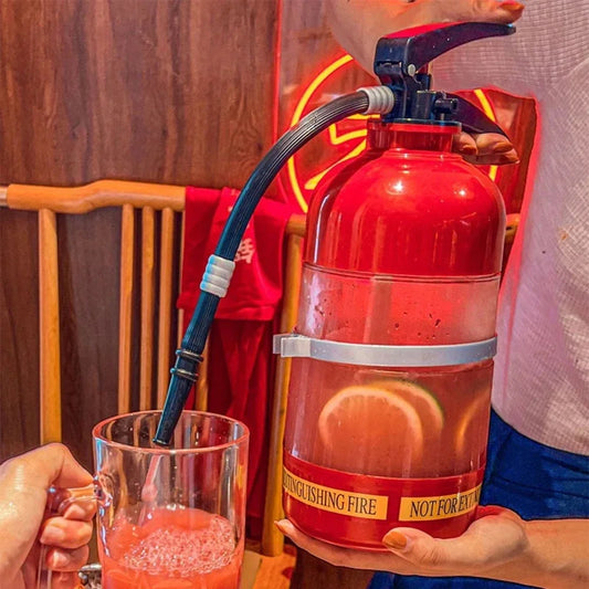 1.5L Creative Fire Extinguisher Drinking Barrel [No cup]Wine Divider Cannon Portable Beverage Beer Drink Dispenser For Party Bar Peaceful Pleasures Health and Wellness