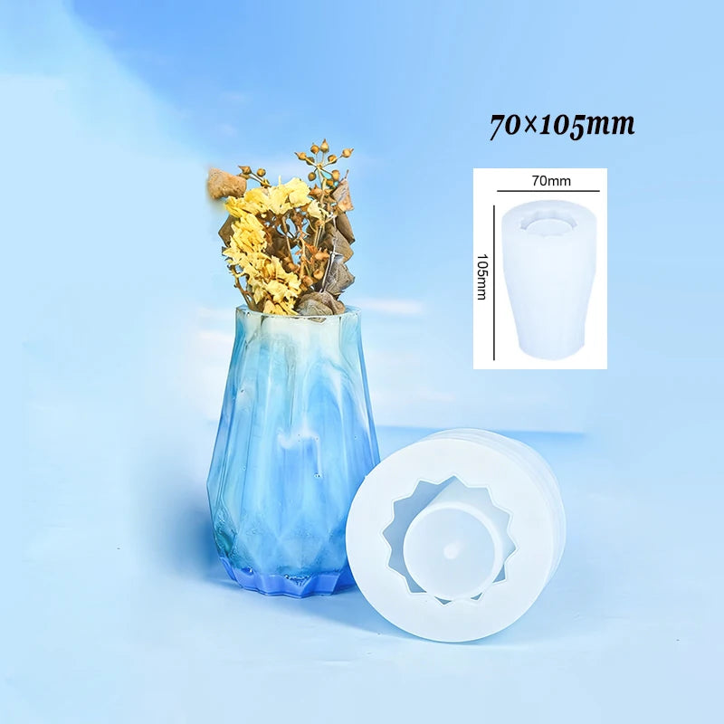 Flower Vase Silicone Resin Mold – DIY Epoxy Flowerpot Casting