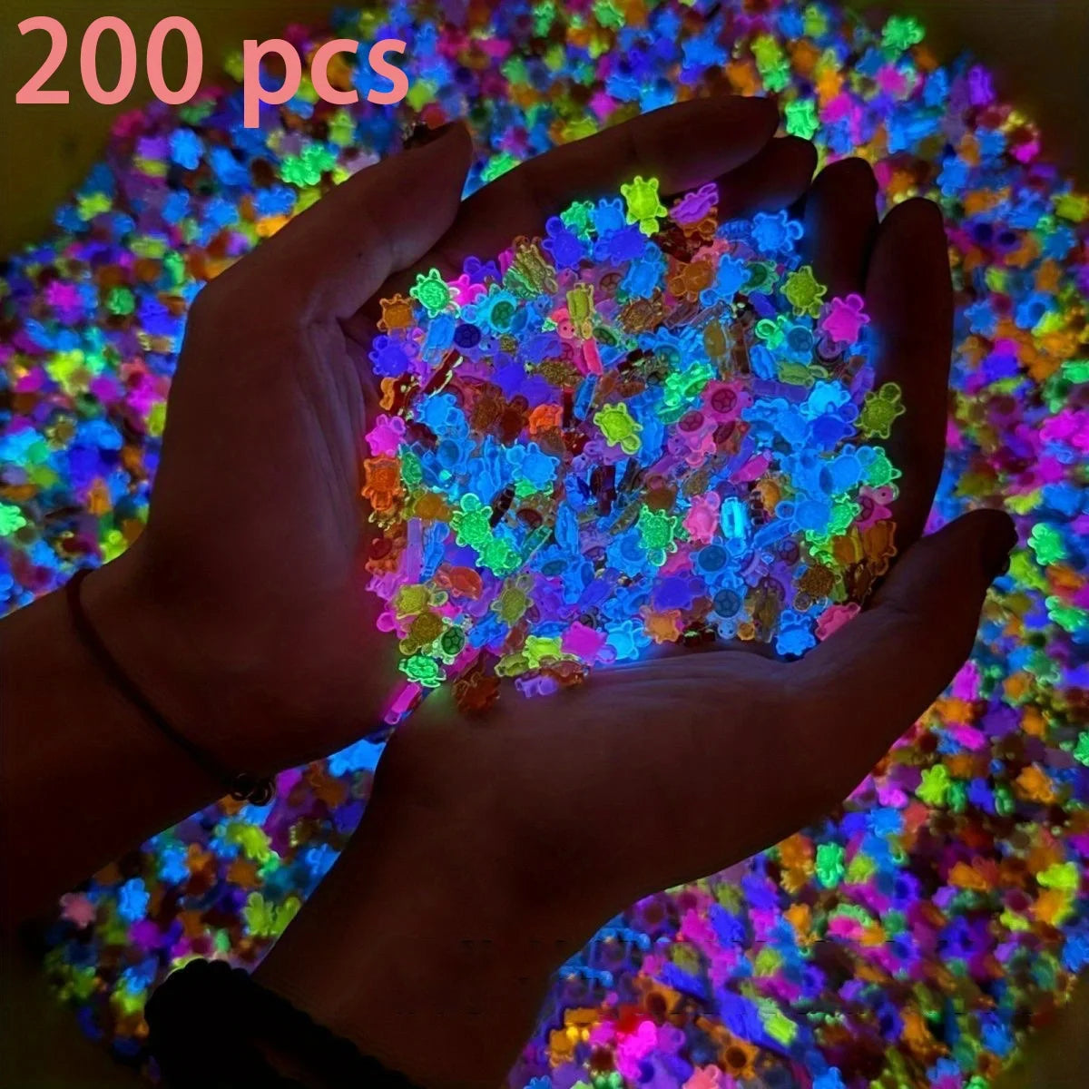 Glow in the Dark Mini Resin Sea Turtles – 100/200 Pcs Miniatures