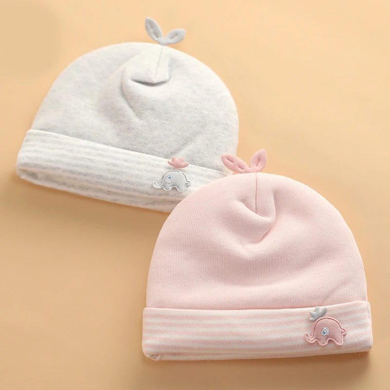 Soft Cotton Newborn Baby Beanie Hat | Boys & Girls 0-12 Months