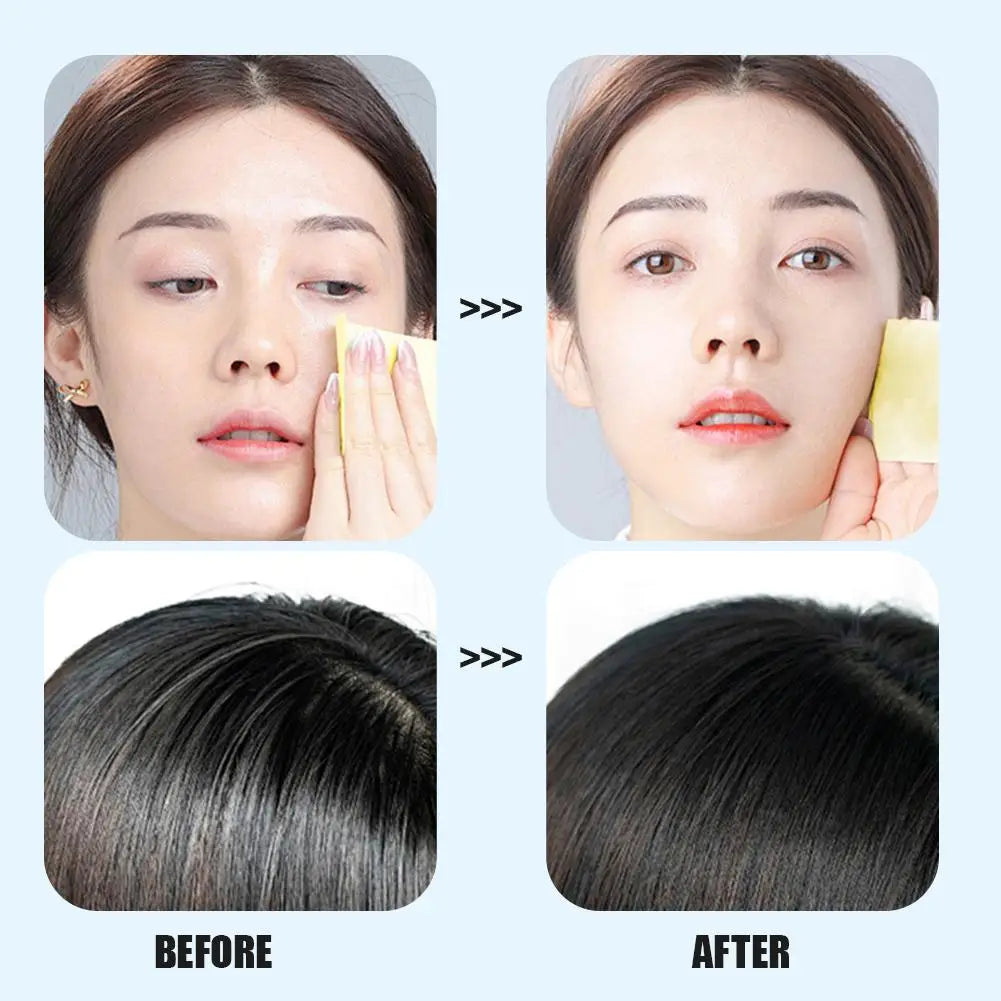 Oil Blotting Sheets for Oily Skin with Mirror & Puff – 100 Pack