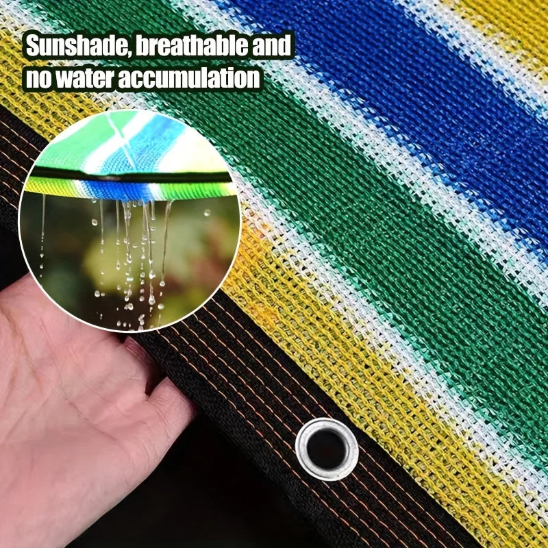 Colorful Sun Shade Net – Breathable Outdoor Shade Sail 2x2m/2x4m Sun Shade Net Peaceful Pleasures Health and Wellness