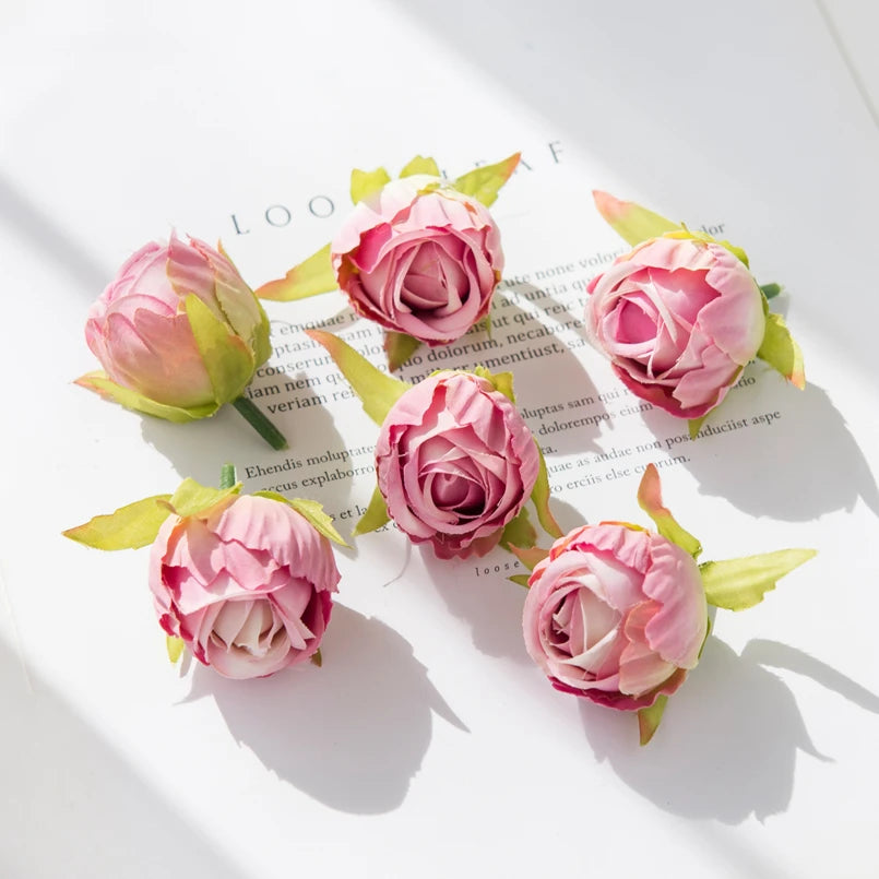 Silk Rose Flower Heads for Wedding & Home Décor | 10/30 Pcs