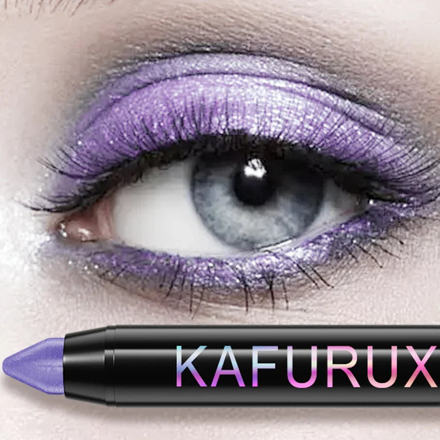 KAFURUX 25-Color Glitter Eyeshadow Pencil – Waterproof & Matte