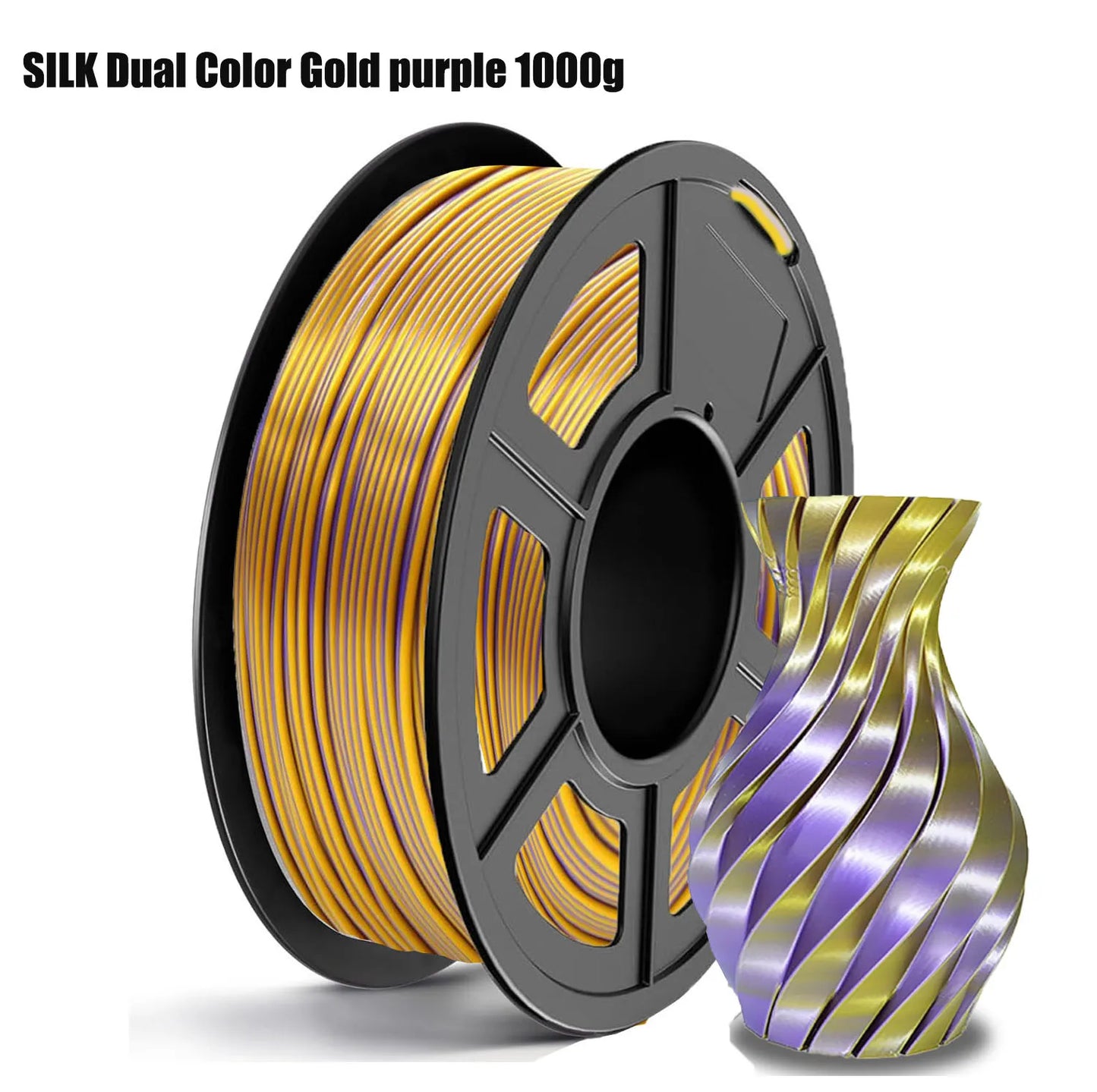 Silk PLA Filament 1.75mm Dual Color Metal Shine | FDM 3D Printer