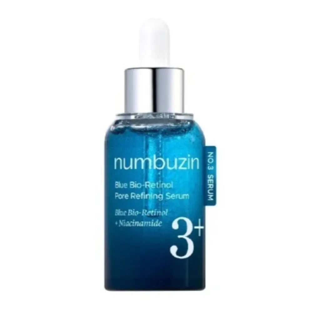 Numbuzin No.3 Blue Bio-Retinol Pore Refining Serum Niacinamide Gentle Improve Skin Texture Tighten Pores Korea Face Essence Care Peaceful Pleasures Health and Wellness 30ml essence