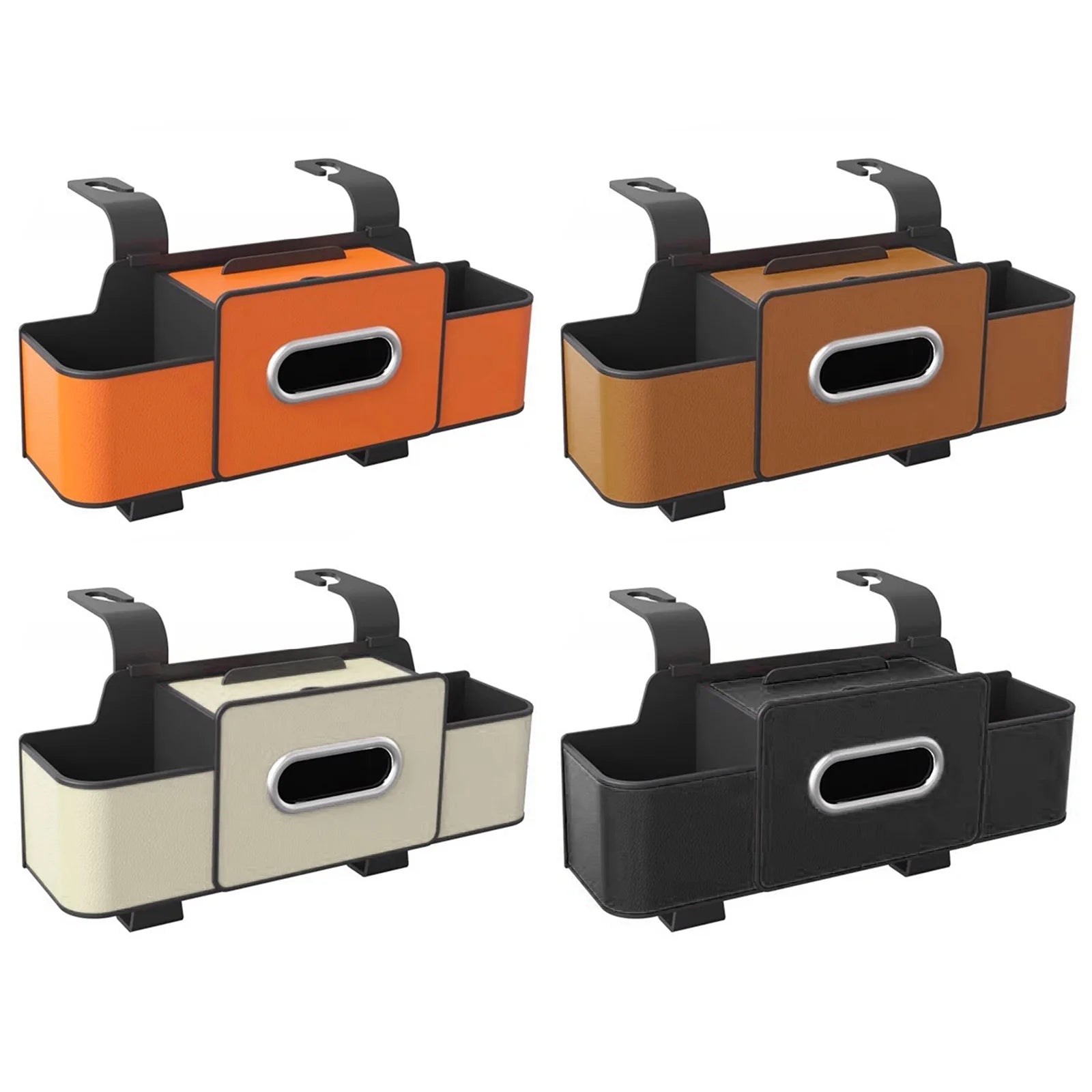Multifunctional Car Organizer with Cup Holder Tissue Box and Hooks Car Seat Back Storage Box Travel Accessories for Kids Adults Peaceful Pleasures Health and Wellness